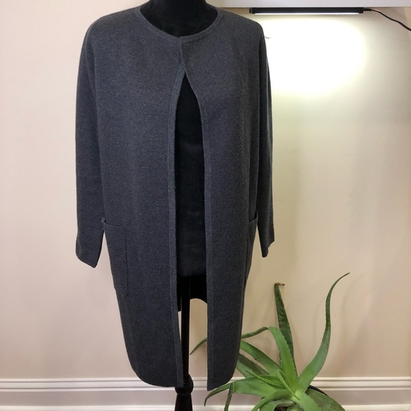 J Crew Cocoon Charcoal Gray Merino Wool Cardigan XXS - Picture 6 of 8